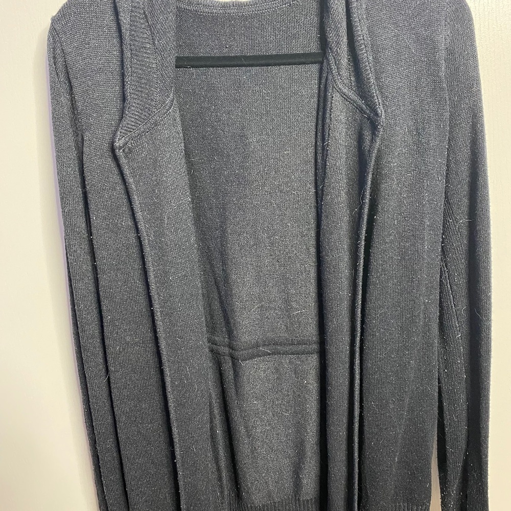 Charcoal hooded cardigan
